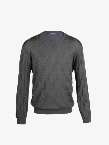 Patrick Hellmann CollectionGrey V-Neck Pullover image624